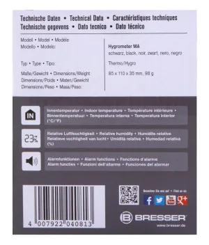 Гигрометр Bresser Mould Alert, черный, изображение 10