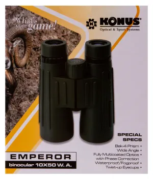 Бинокль Konus Emperor 10x50 WA Green, изображение 6