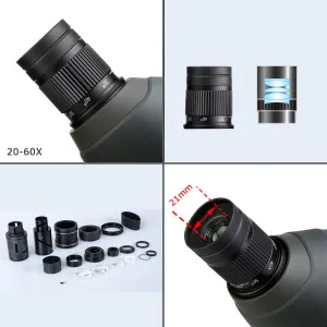 Зрительная труба SVBONY SV411 20–60x80 WP со штативом, изображение 4