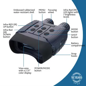 Бинокль цифровой ночного видения Levenhuk Discovery Night BL10 со штативом, изображение 15