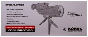 Зрительная труба Konus Konuspot-50 15–40x50, изображение 13