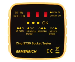 Тестер розеток Ermenrich Zing ST30, изображение 2