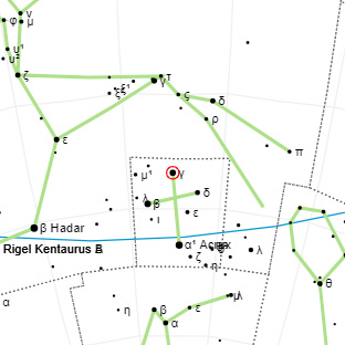 Звезда Гакрукс: расположение на небе, характеристика и система